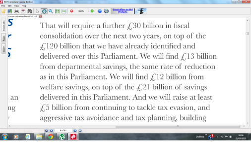 13bn departmental savings not 20bn announced post election